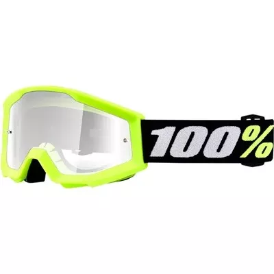 100% 2019 Kids Mini Strata Goggle - Yellow /Clear Lens