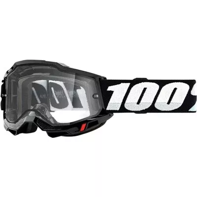100% Accuri Enduro Moto Goggle - Black/Clear Dual Lens