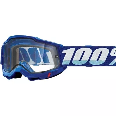 100% Accuri Enduro Moto Goggle - Blue/Clear Dual Lens