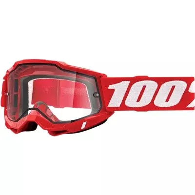 100% Accuri Enduro Moto Goggle - Red/Clear Dual Lens