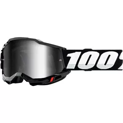 100% Accuri Goggle - Black/Mirror Silver Lens