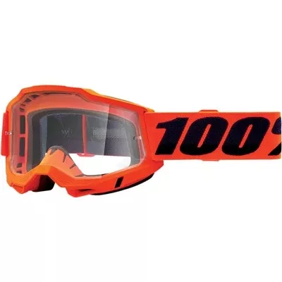 100% Accuri Goggle - Neon Orange/Clear Lens