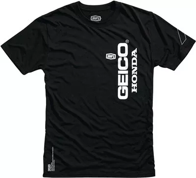 100% GEICO Honda Heretric Tech Tee - Black