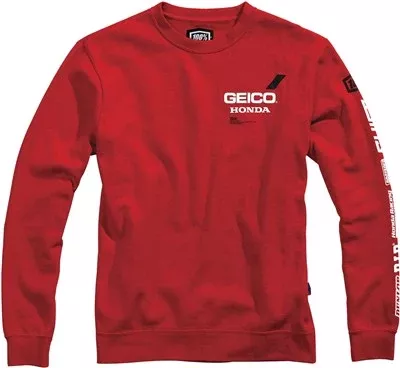 100% GEICO Honda Sect Sweatshirt - Red