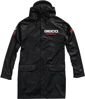 100% GEICO Honda Slicker Raincoat - Black