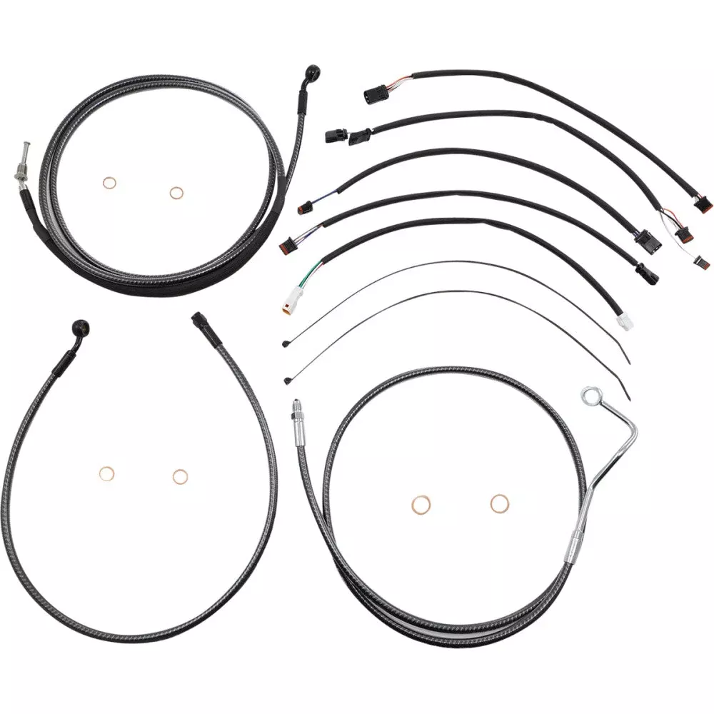 17-20 for Harley FLHRXS ABS MAGNUM Handlebar Cable Kit KarbonFibr 15-17