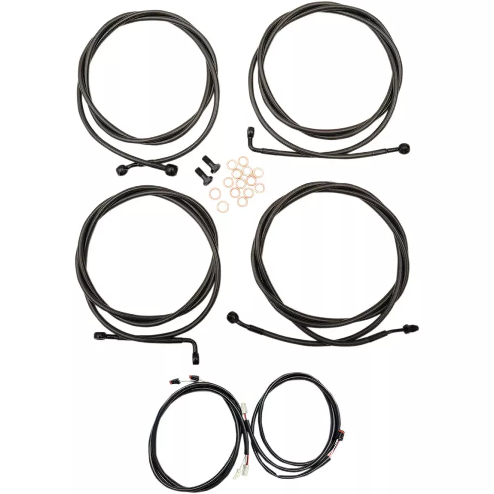 17-20 for Harley FLHT /FLHX /FLHR ABS LA CHOPPERS Cable Kit Midnight 18-20