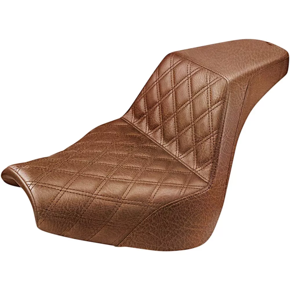 18-20 for Harley Breakout 114 FXBRS Step Up Seat Drivers Lattice Stitched Brown