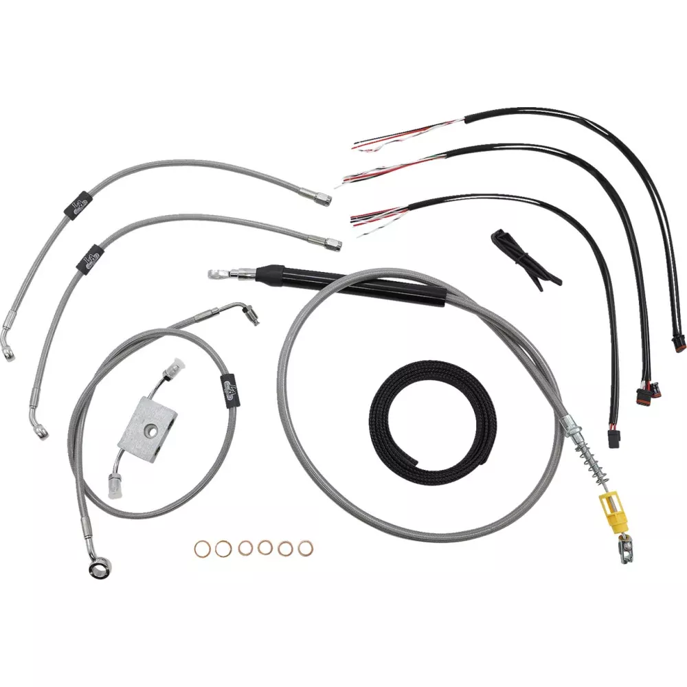 18-22 for Harley FXFB /S W /ABS Dual Disc LA CHOP Cable Kit Complete 18-20
