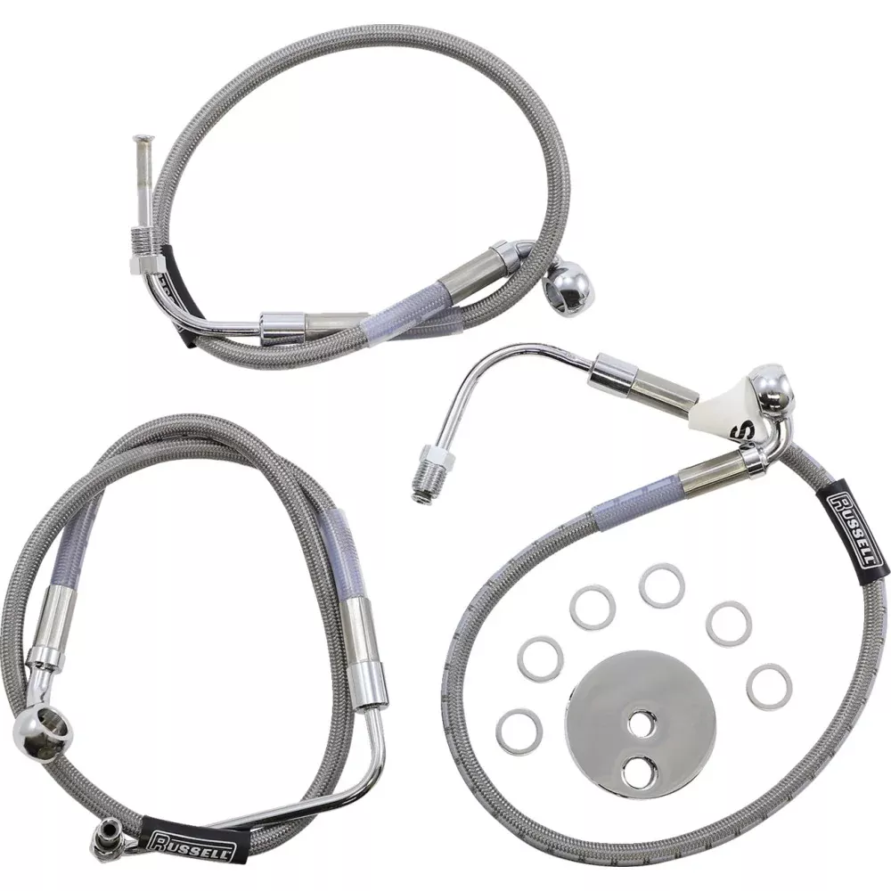 1989-1993 for Harley Low Rider FXRS RUSSELL Brake Line Front Stainless Steel