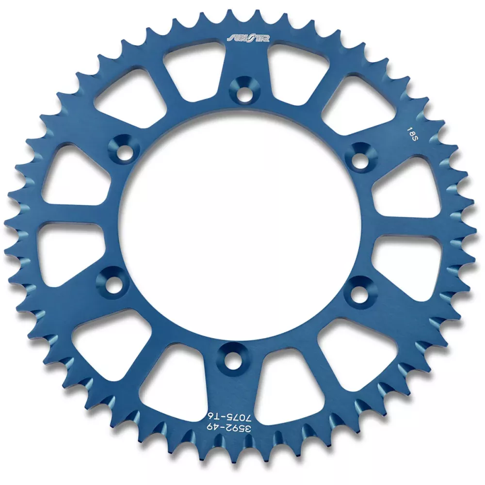 2003-2021 for Yamaha WR 450 F SUNSTAR SPROCKETS Rear Sprocket 49 Tooth/ Blue