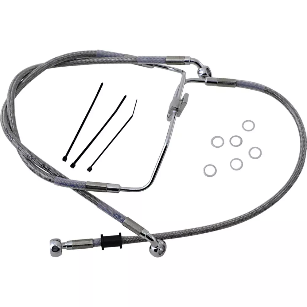 2008-2017 for Harley Fat Bob FXDF DRAG SPECIALTIES Brake Line Stainless Steel