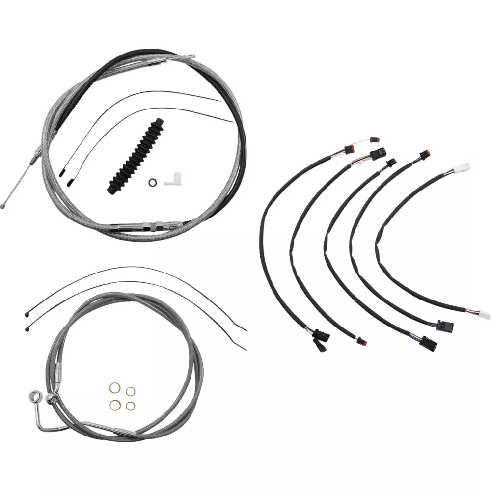 21-22 for Harley FLHRXS W / ABS MAGNUM Cable Kit XR Stainless /Chrome 15-17