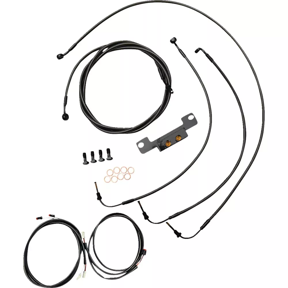 21-22 for Harley FLHT /FLHR w /ABS LA CHOP Cable Kit Plug&Play Mini Apes Midnight