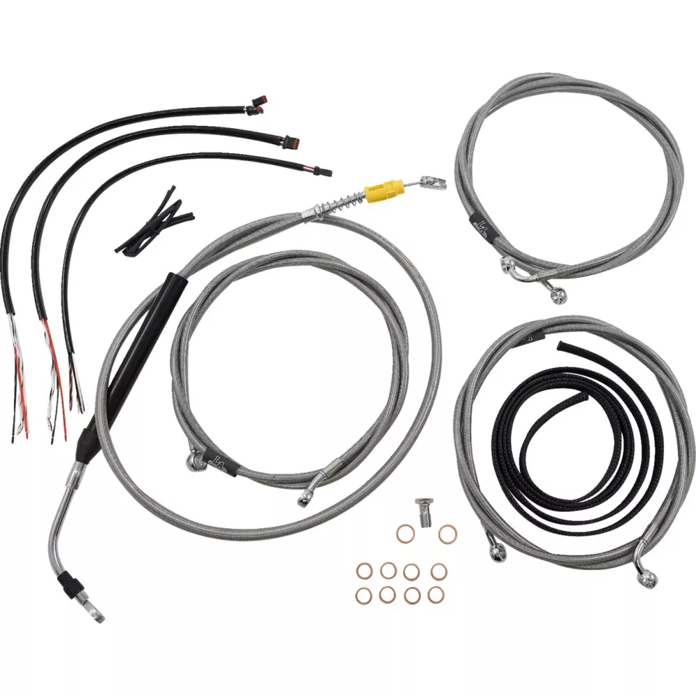 21-22 for HD FLHT /FLHR ABS LA CHOP Cable Kit W /Wire Ext 15-17