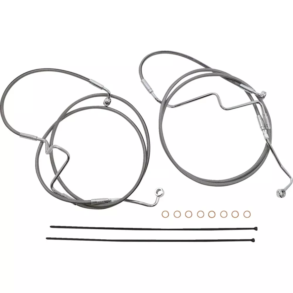 21 for Harley FLHRXS W / ABS MAGNUM Cable Kit XR Stainless /Chrome 12-14