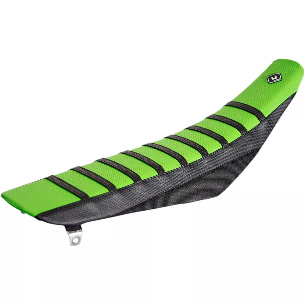 99-02 for Kawasaki KX 250 FLU DESIGNS INC. Pro Rib Seat Cover Green /Black 25501