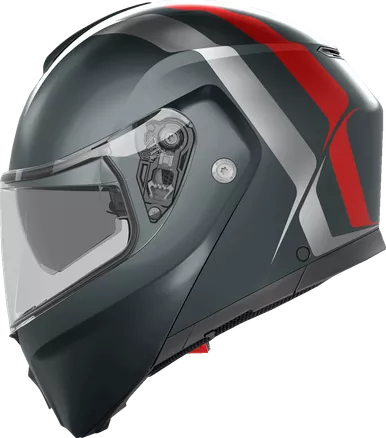 Agv Streetmodular Helmet - Resia - Matte Gray/Silver/Red - Xl 2118296002006XL
