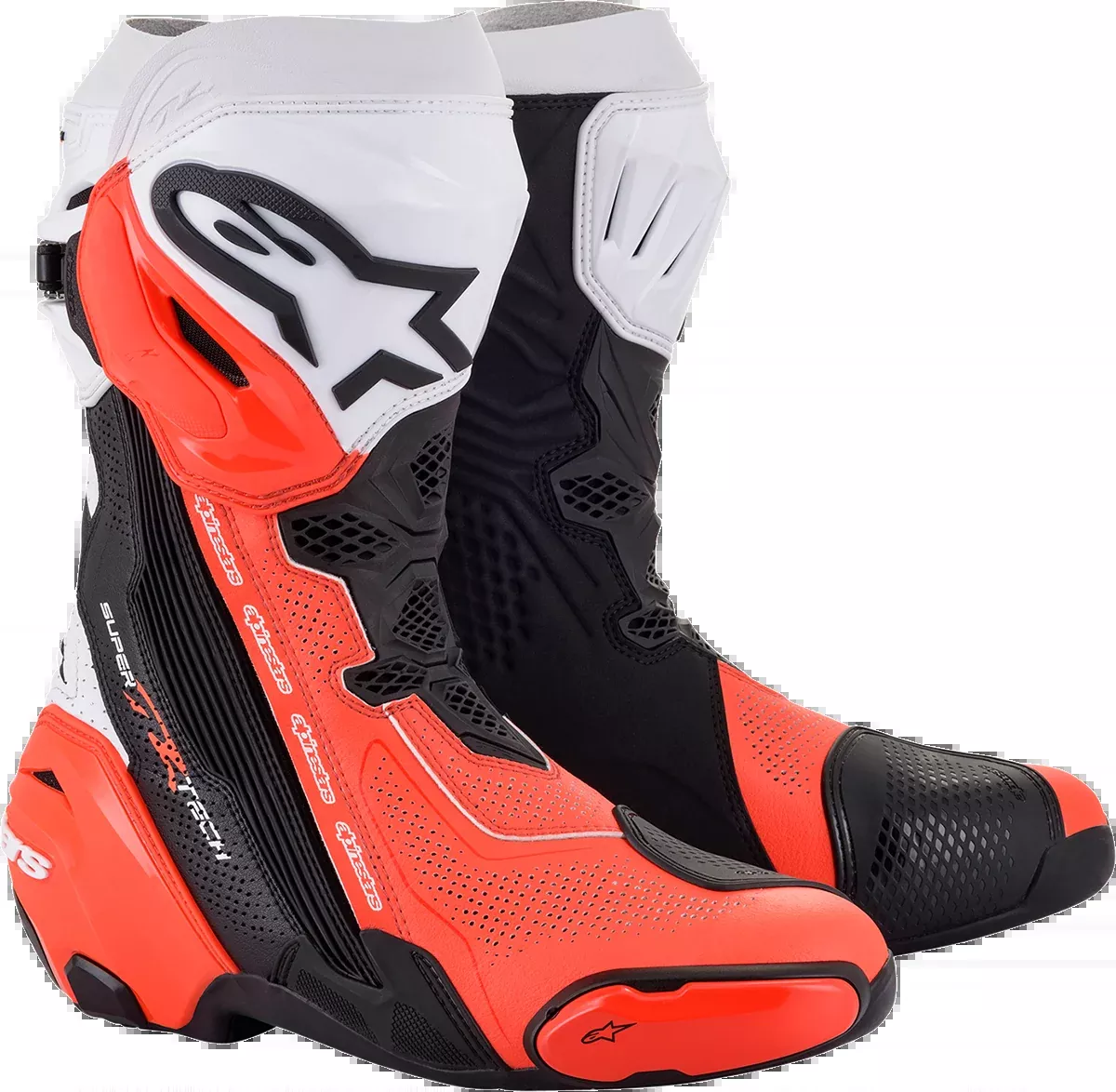 ALPINESTARS Supertech V Boots - Black/Fluo Red/White - US 12 / EU 47 2220121-124-47