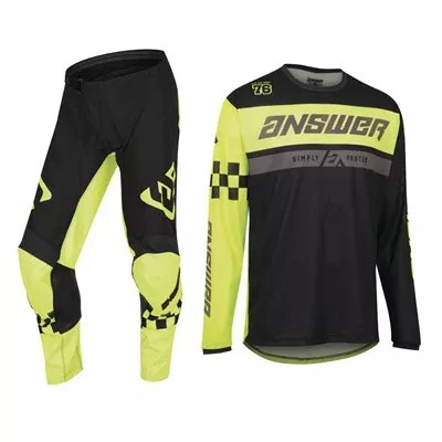 Answer Racing 2022 Arkon Octane Jersey and Pant Combo Hyper Acid/Black