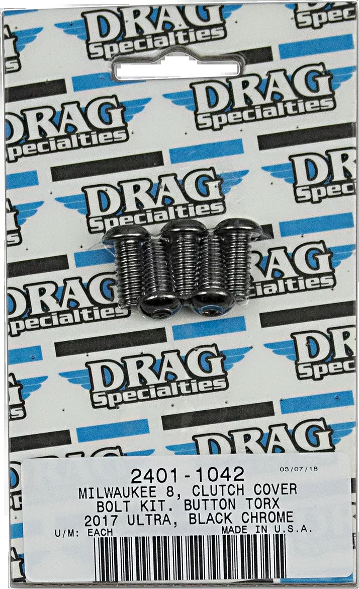 Bolt Kit Clutch Black /Chrome Torx
