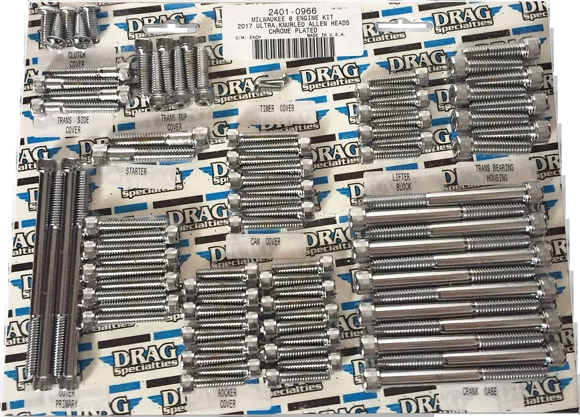 Bolt Kit M8 Engine Allen Chrome