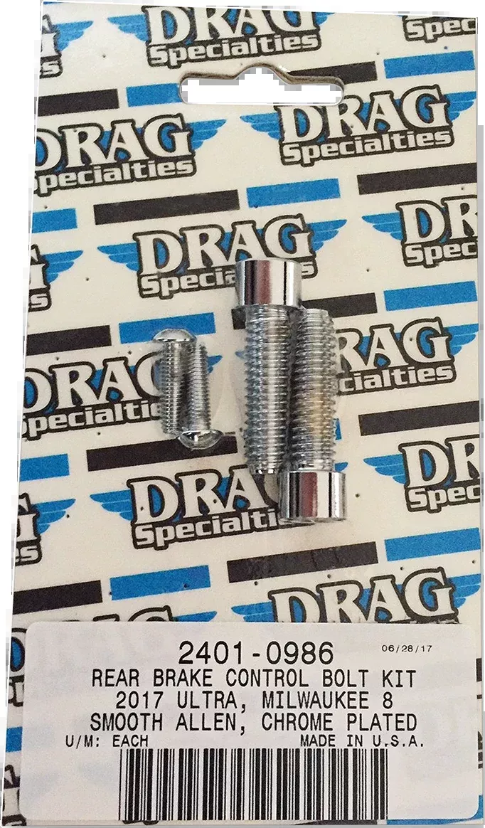 Bolt Kit M8 Rear Brake Smooth All Chrome