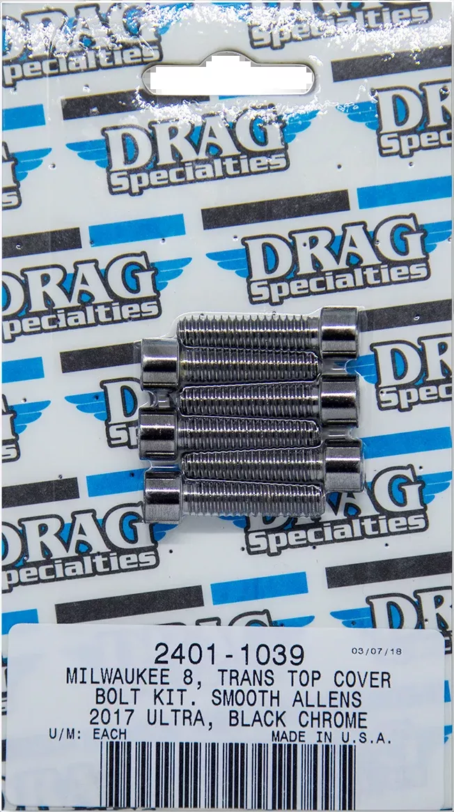 Bolt Kit M8 Transmission Top Black /Chrome