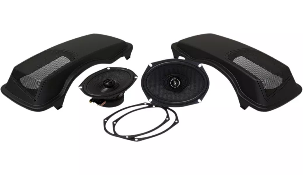 Hogtunes Saddlebag Lid and 6" x 9" XL Speaker Kit Harley Touring w/ Bags 99-13