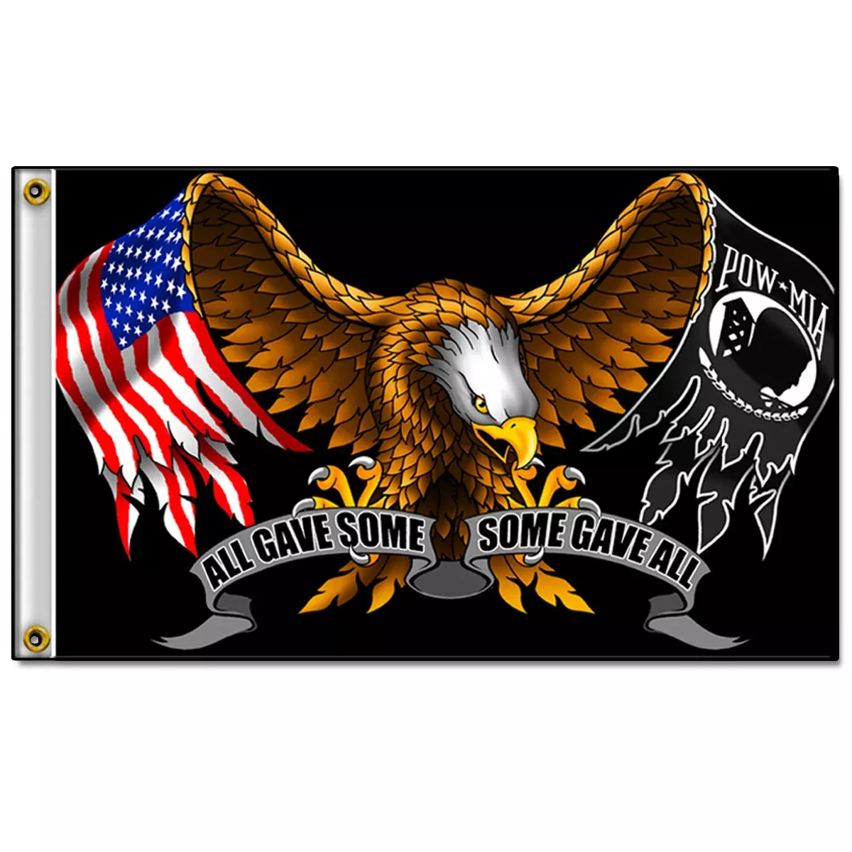 Hot Leathers FGA1019 All Gave Some Eagle Flag