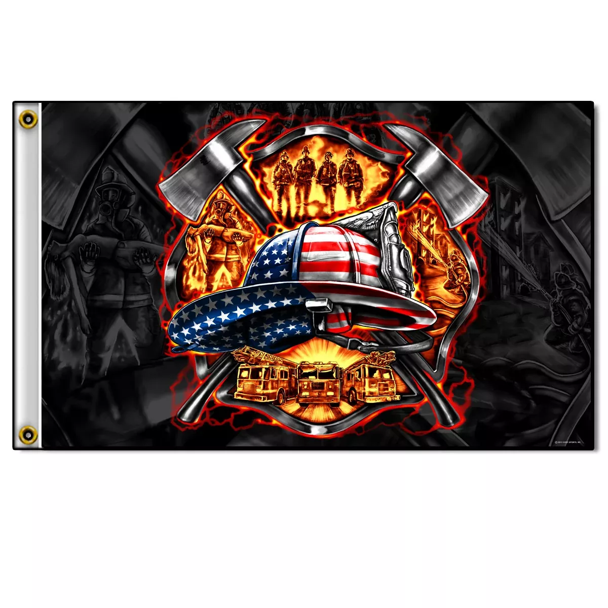 Hot Leathers FGA1056 Fire Fighter Flag