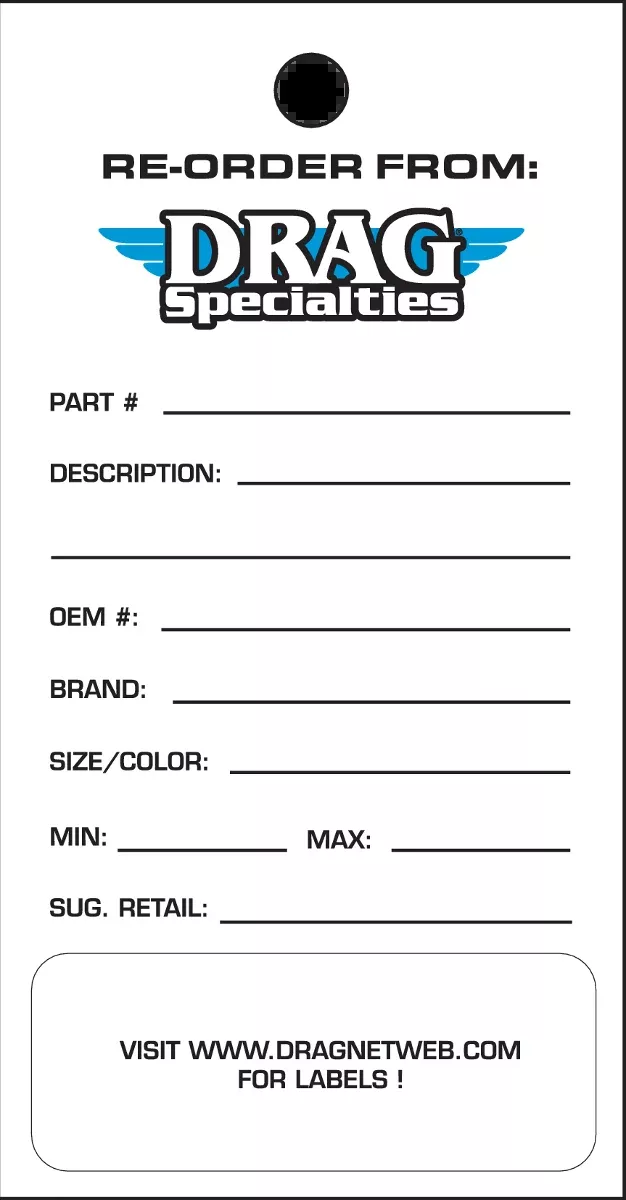 Inventory Re-Order Tags