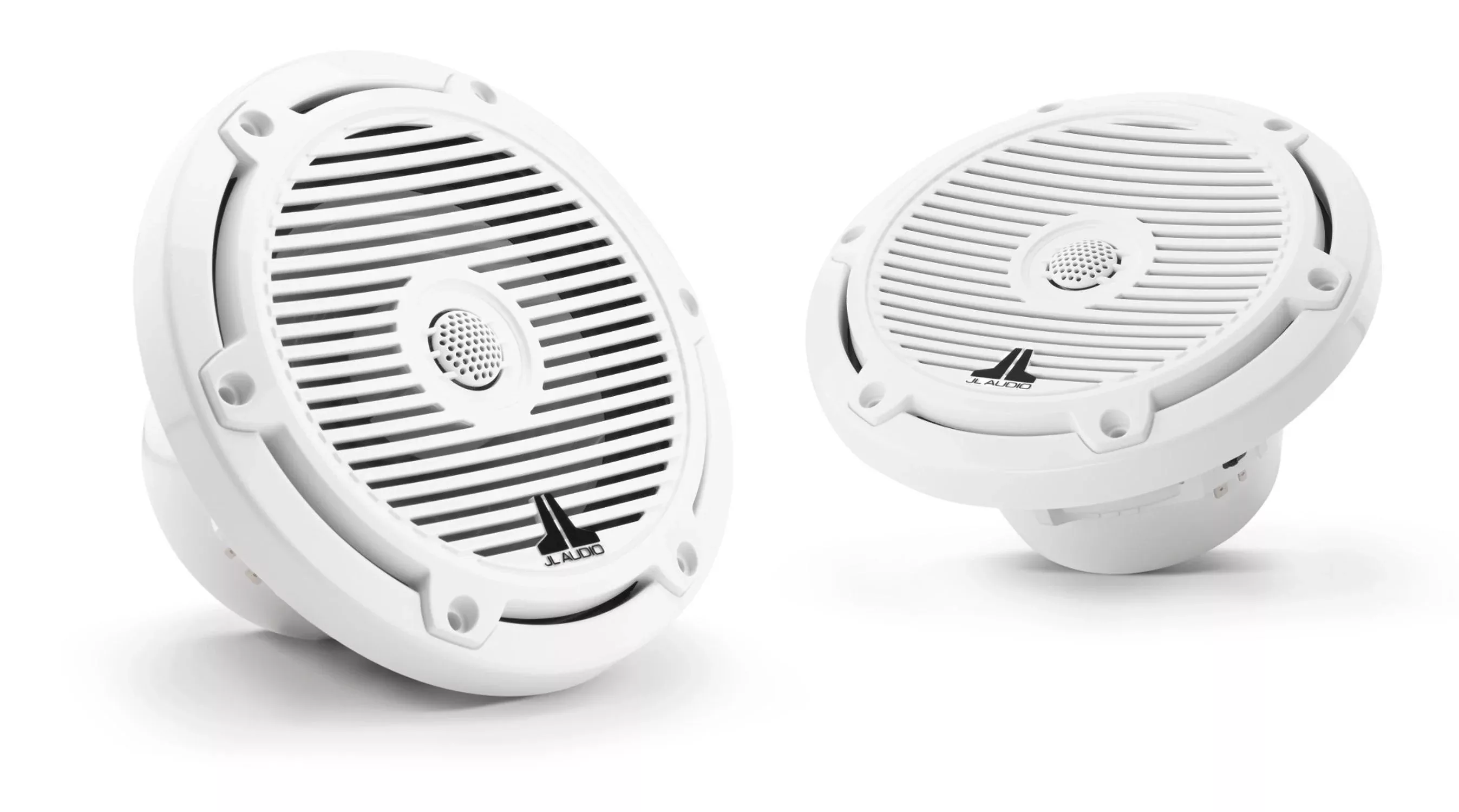 JL Audio 6.5-Inch Marine Coaxial Speakers Gloss White Classic Grille