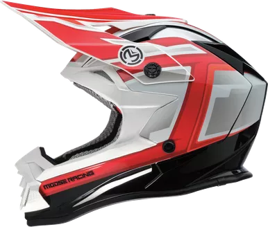 Moose Offroad Mr3 Helmet - F.A.F. - White/Black/Red - Small 0110-8933