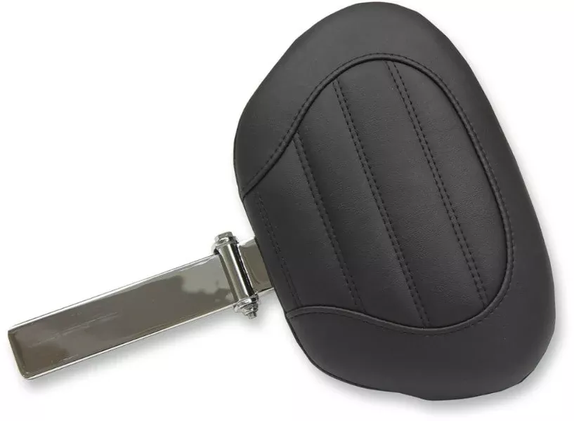 Mustang Black Vinyl Super Touring Drivers Backrest Harley Freewheeler 15-Up