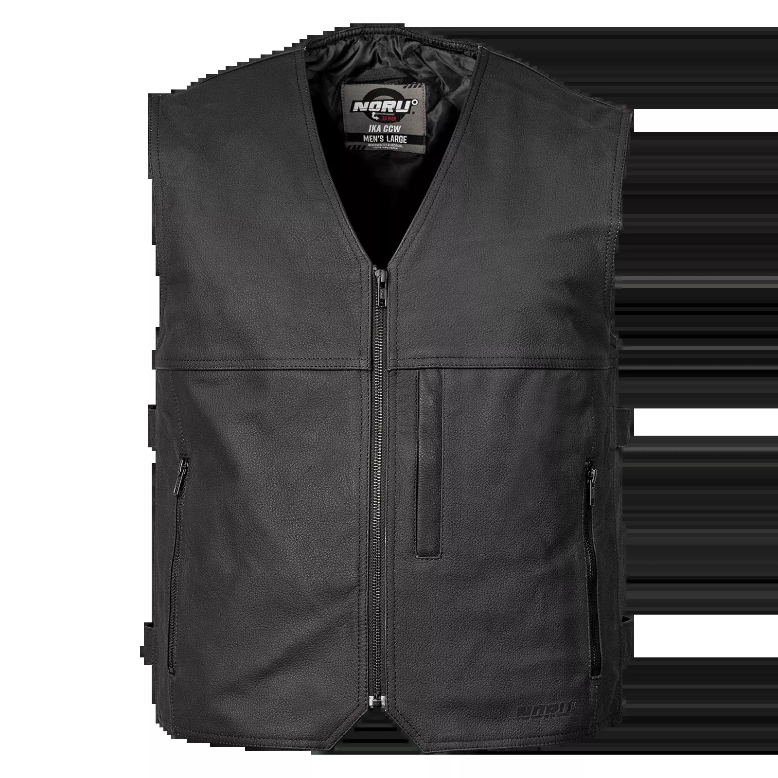 Noru Ika CCW Leather Motorcycle Vest
