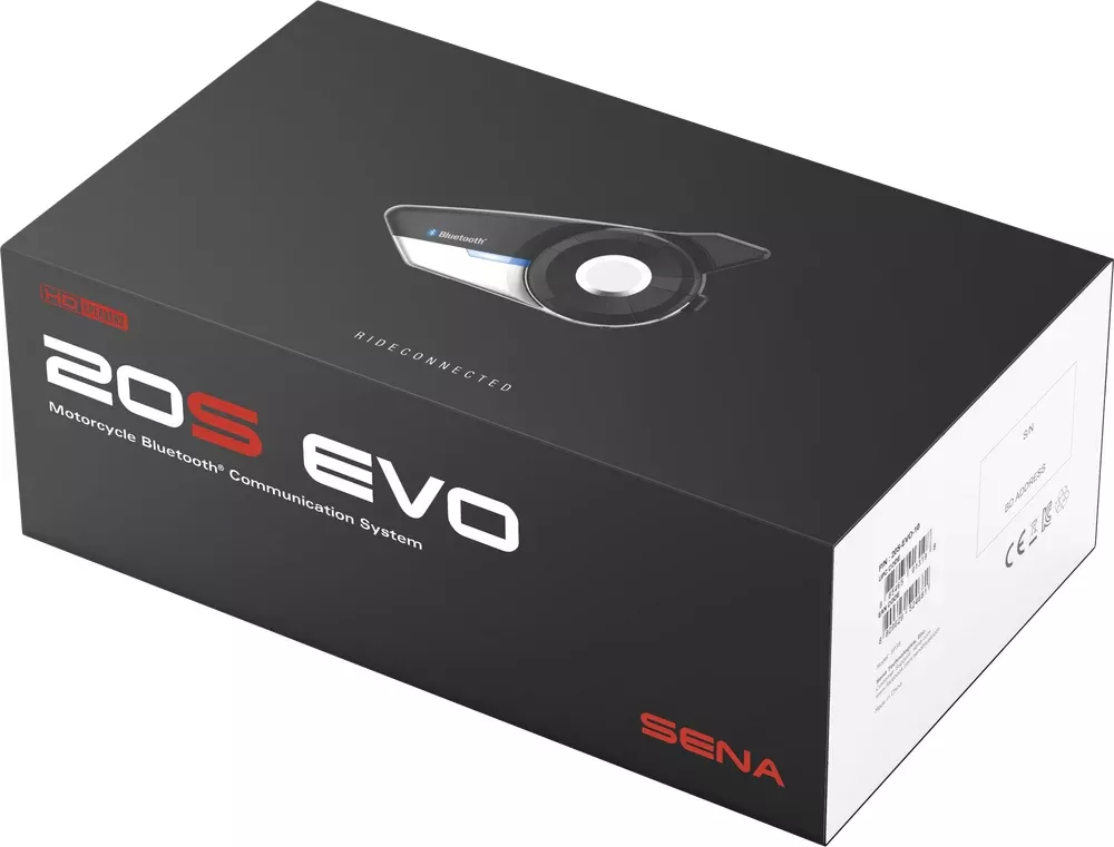 Sena 20S Evo HD Speaker Bluetooth Helmet Mesh 2.0 8-Way Intercom Universal Single