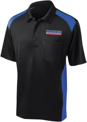 THROTTLE THREADS Parts Unlimited Polo Shirt Black /Blue Large PSU36CS416BRBLG