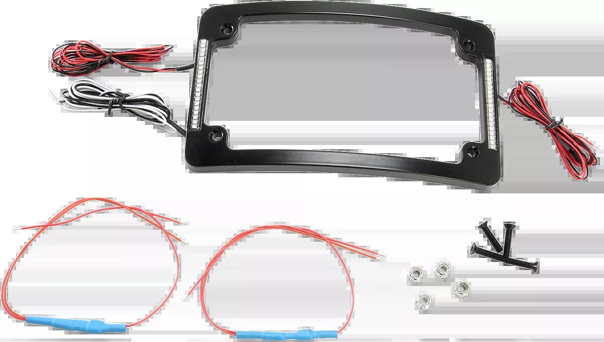 Tri-Radius License Plate Frame w Flushmount LEDs