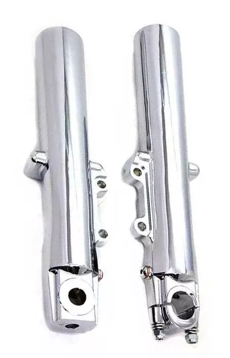 V-Twin Factory Sample Chrome 41mm Lower Fork Slider Set 4 Harley Touring