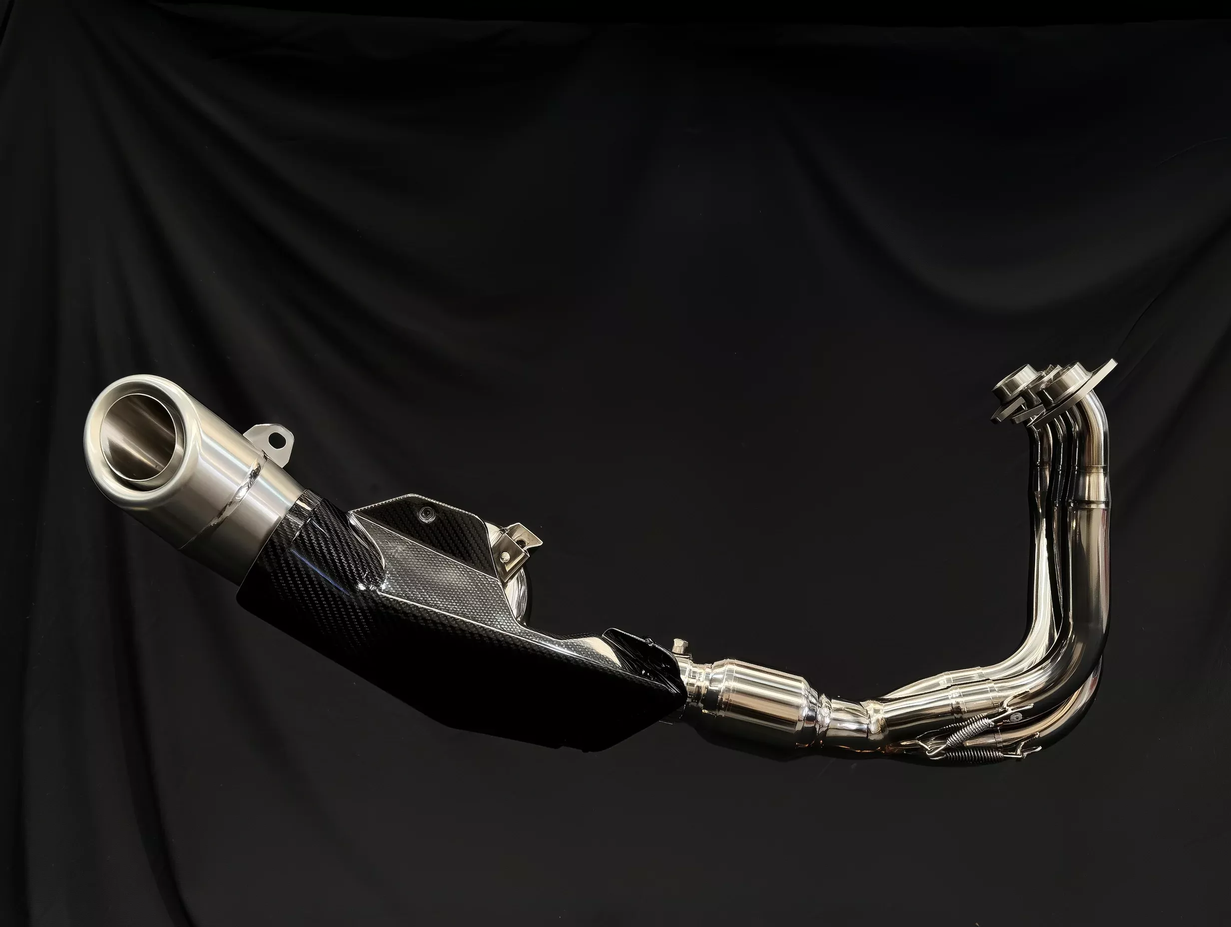 Vandemon Slash Cut Low Mount Titanium Exhaust System CFMOTO 675SR-R, 6