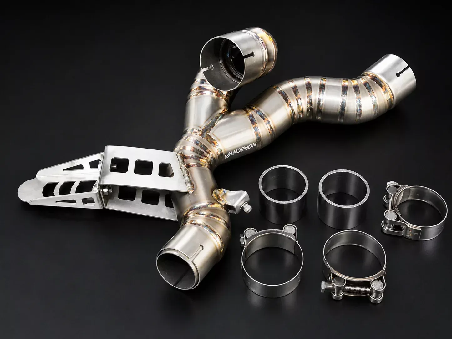 Vandemon Titanium Cat Delete Link Pipe Ducati Multistrada V4 2021-2024
