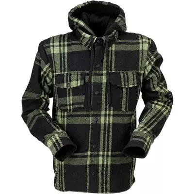 Z1R Timber Flannel Riding Shirt - Black/Olive