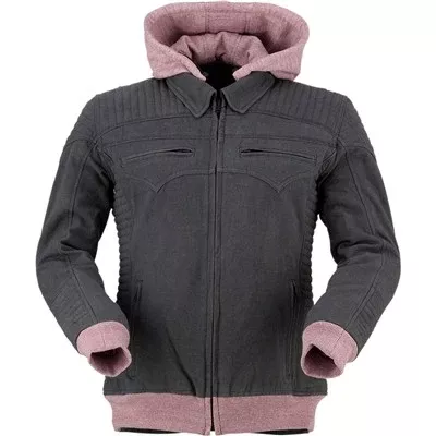 Z1R Womens Impress Canvas Jacket - Grey/Pink