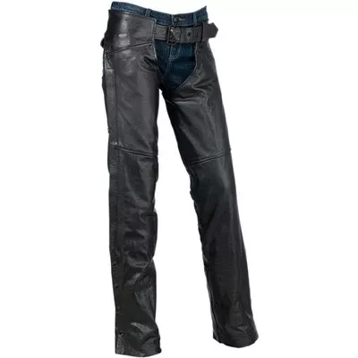 Z1R Womens Sabot Leather Chap - Black