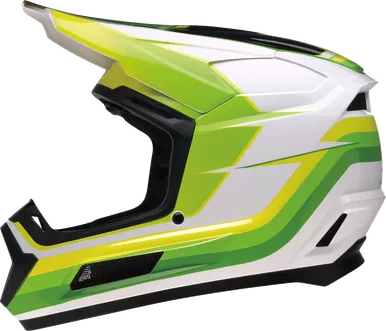 Z1R Youth Dirt Maxx Helmet - Vortex - White/Green - Large 0111-1740