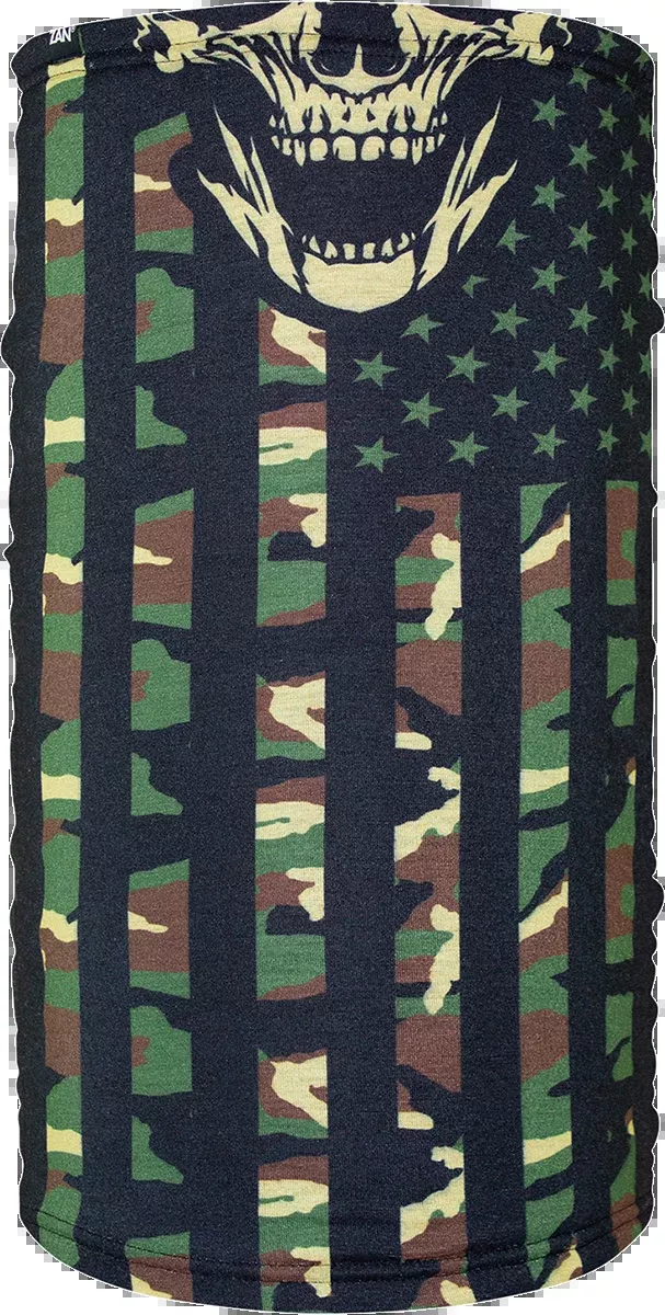 ZAN HEADGEAR Motley Tube Fleece Lined Tube Camo Flag TF460
