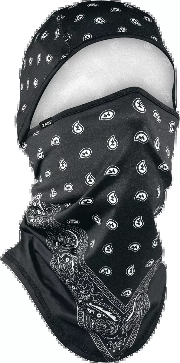 ZAN HEADGEAR SportFlex Convertible Balaclava Black Paisley WB4L101
