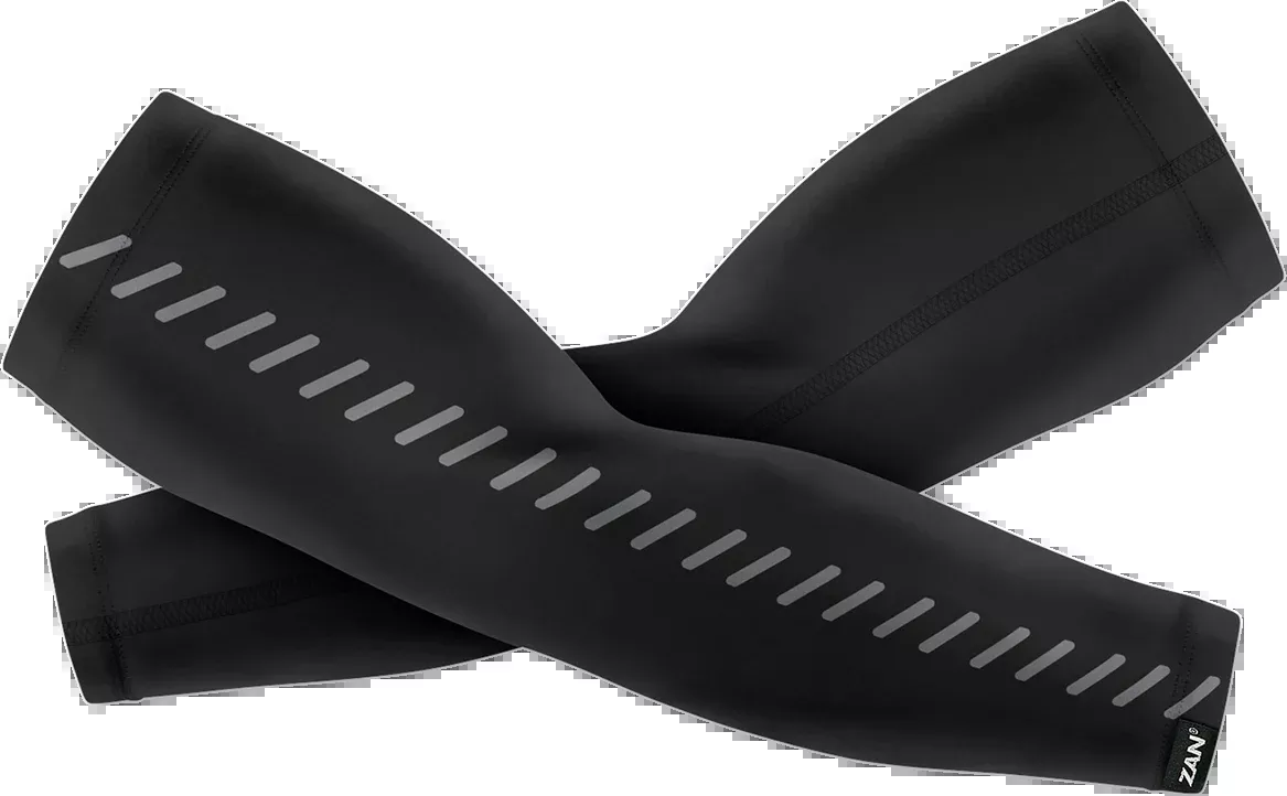 ZAN HEADGEAR SportFlex Reflective Arm Sleeves Black Large AL114RLG